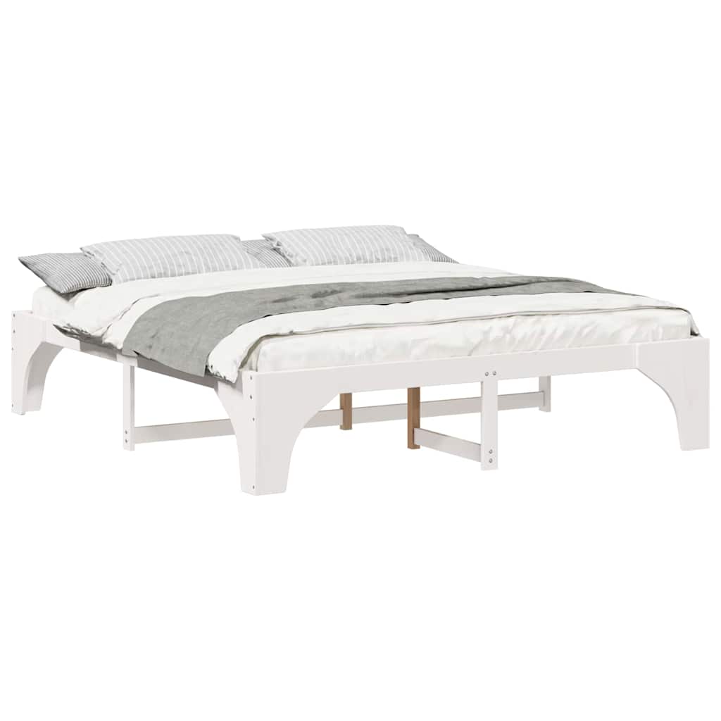 Cadre de lit Blanc 180 x 200 cm Pin massif - XIOS