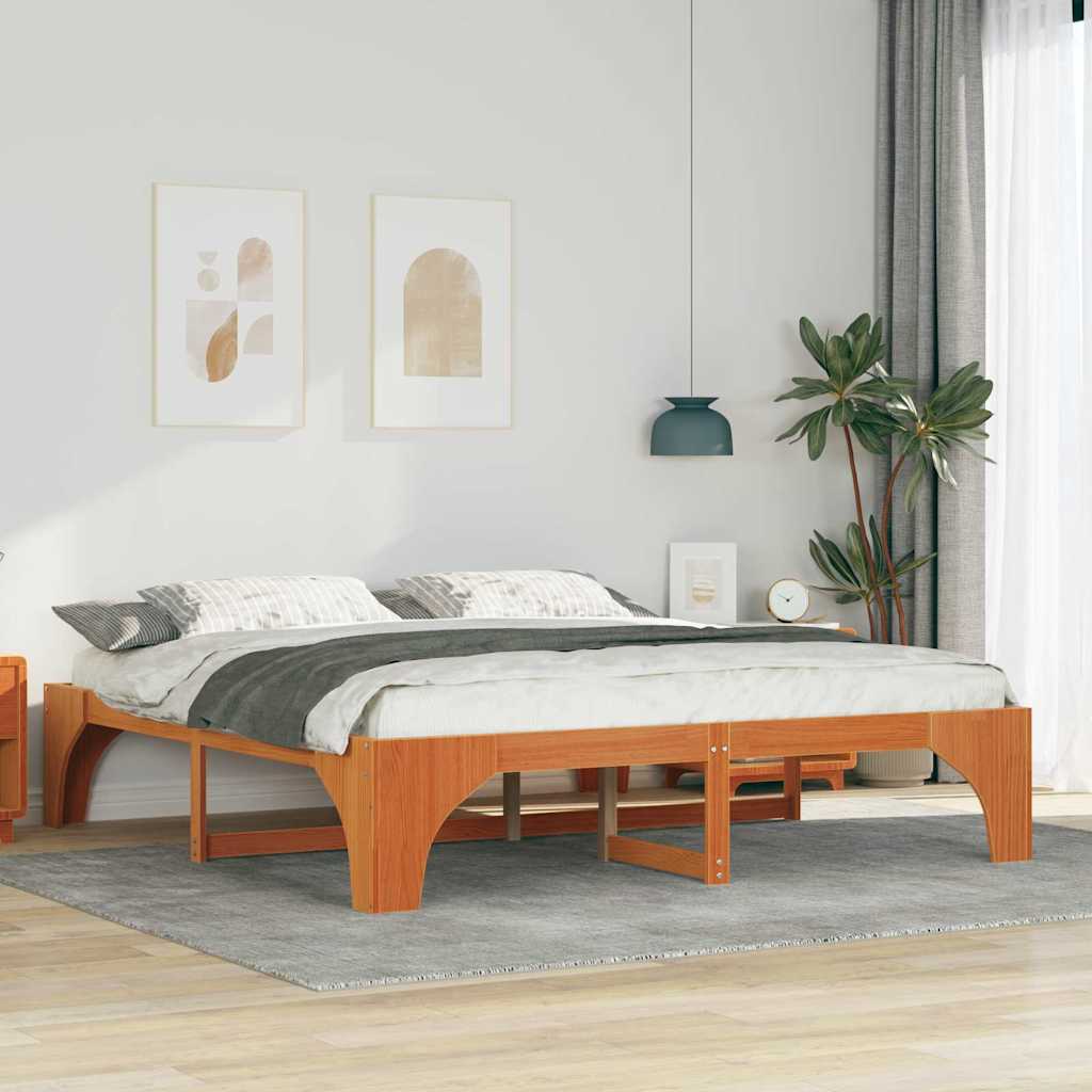 Cadre de lit Marron 180 x 200 cm Pin massif - XIOS