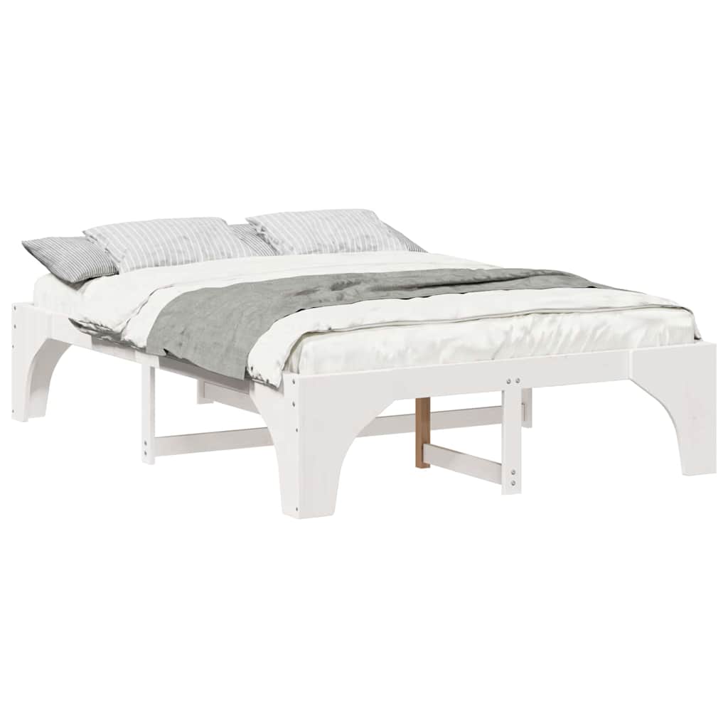 Cadre de lit Blanc 160 x 200 cm Pin massif - XIOS