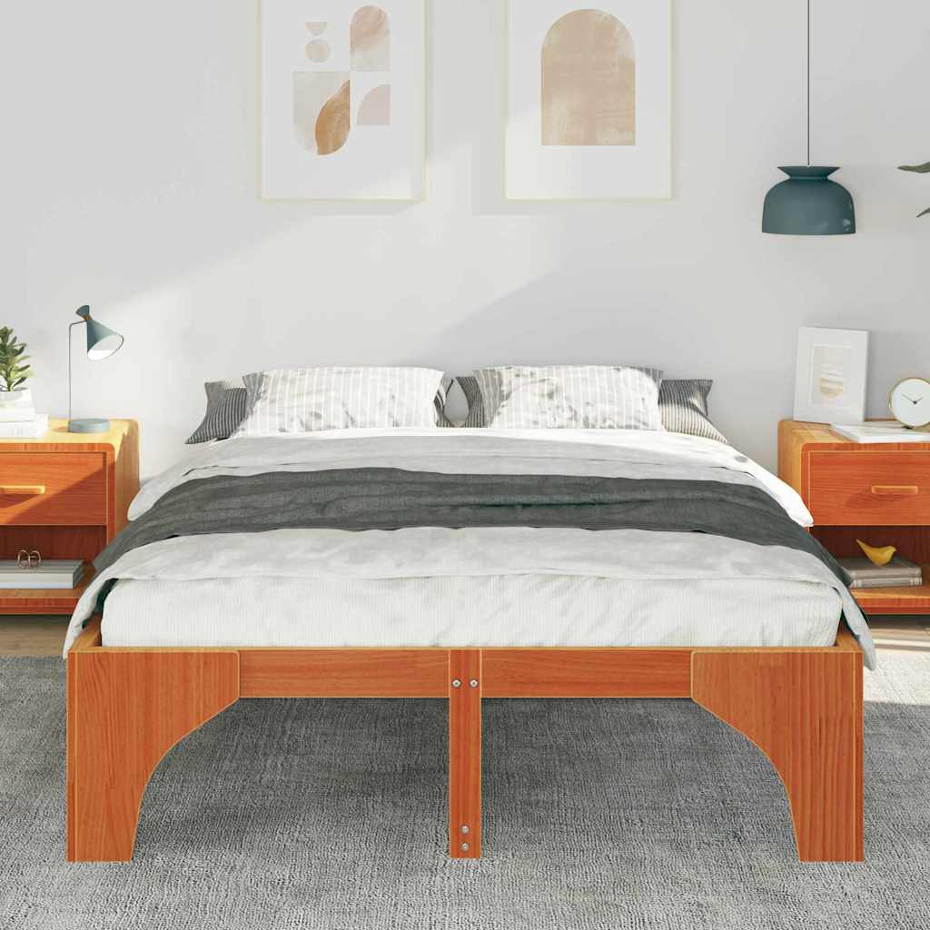 Cadre de lit Marron 160 x 200 cm Pin massif - XIOS