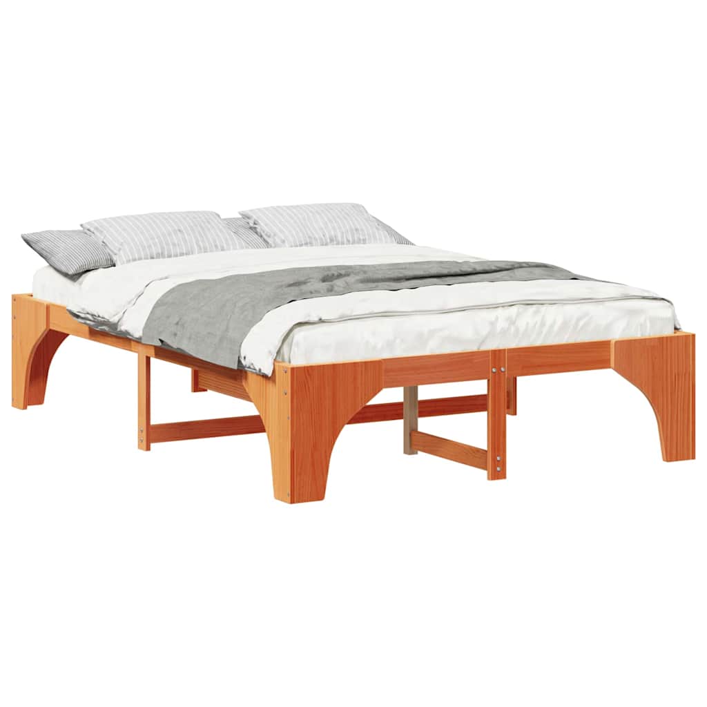 Cadre de lit Marron 160 x 200 cm Pin massif - XIOS