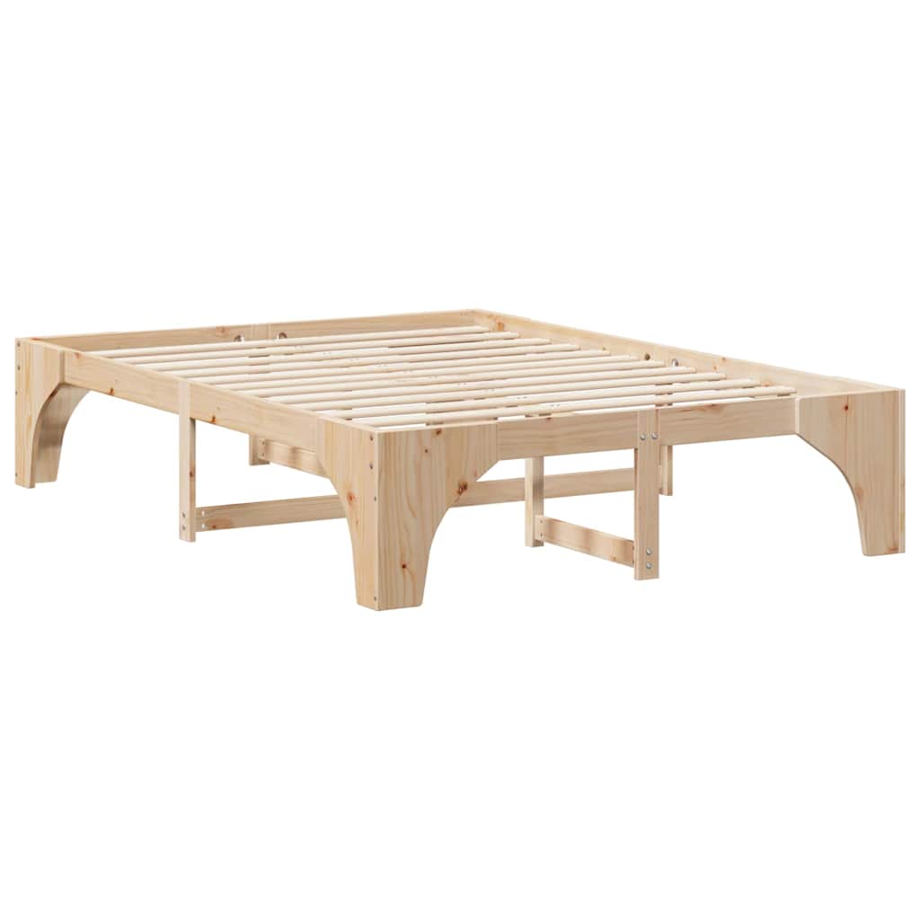 Cadre de lit Marron 150 x 200 cm Pin massif - XIOS