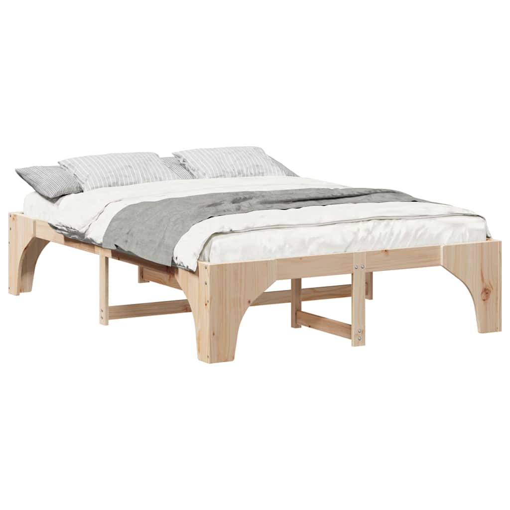 Cadre de lit Marron 150 x 200 cm Pin massif - XIOS