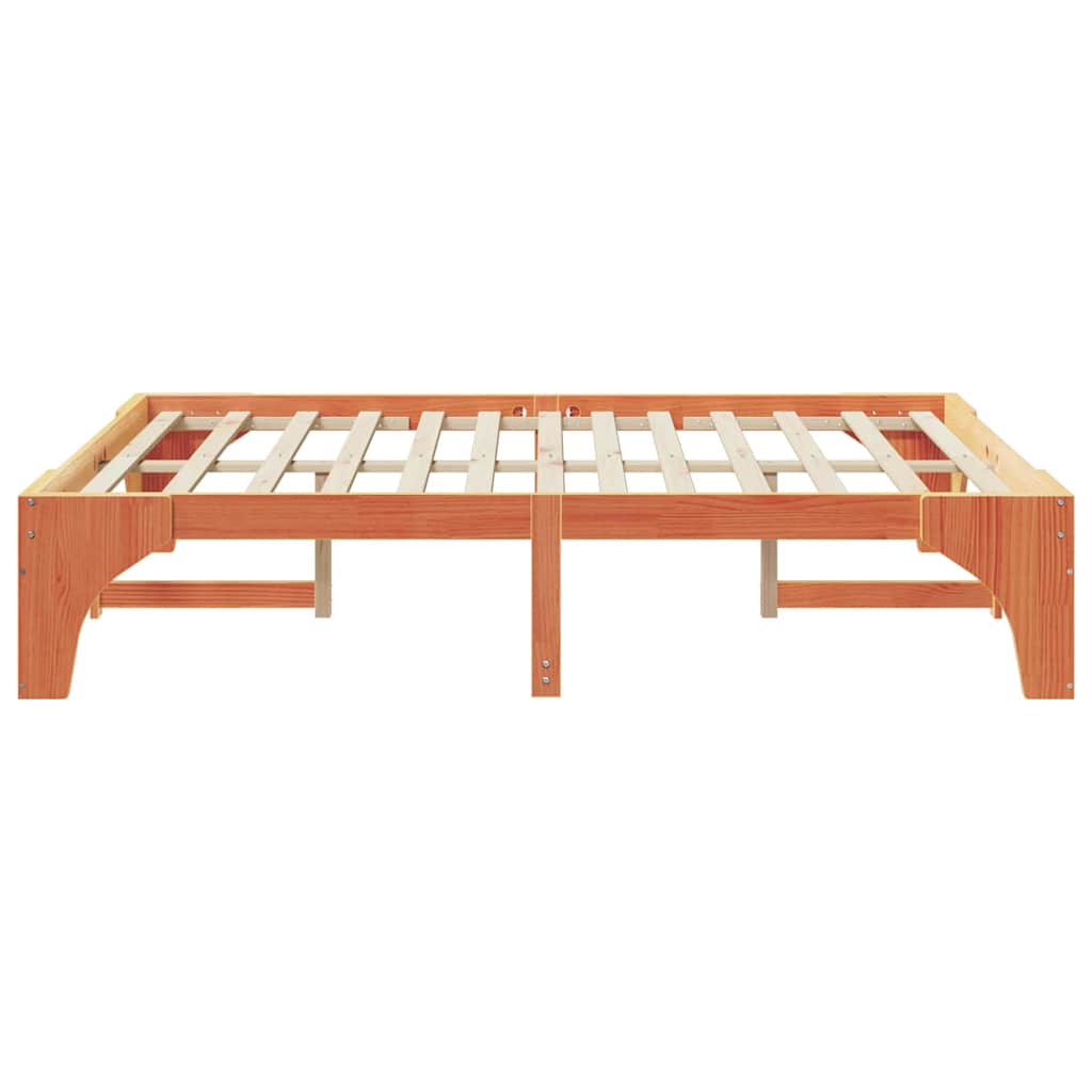 Cadre de lit Marron 150 x 200 cm Pin massif - XIOS