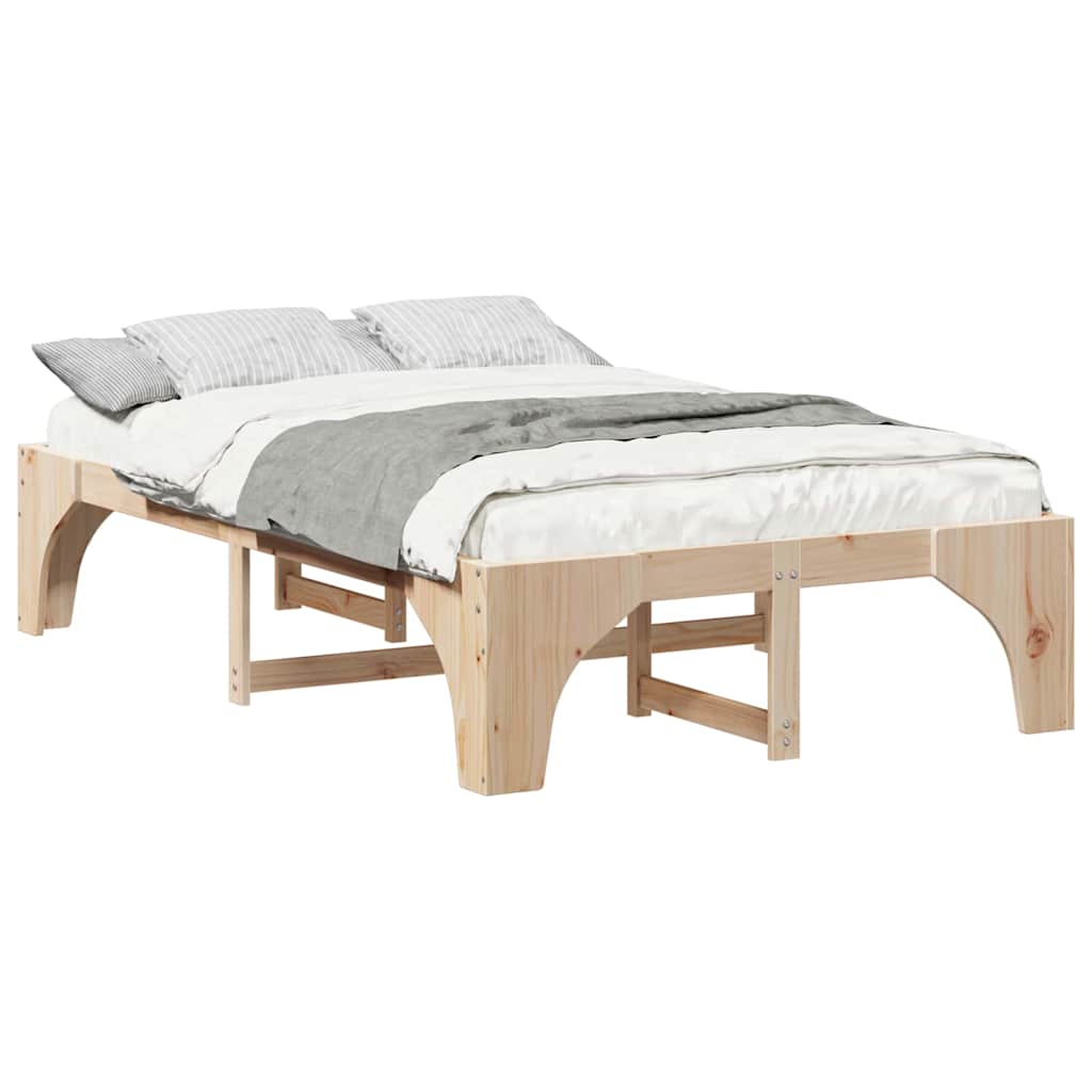 Cadre de lit Marron 120 x 200 cm Pin massif - XIOS