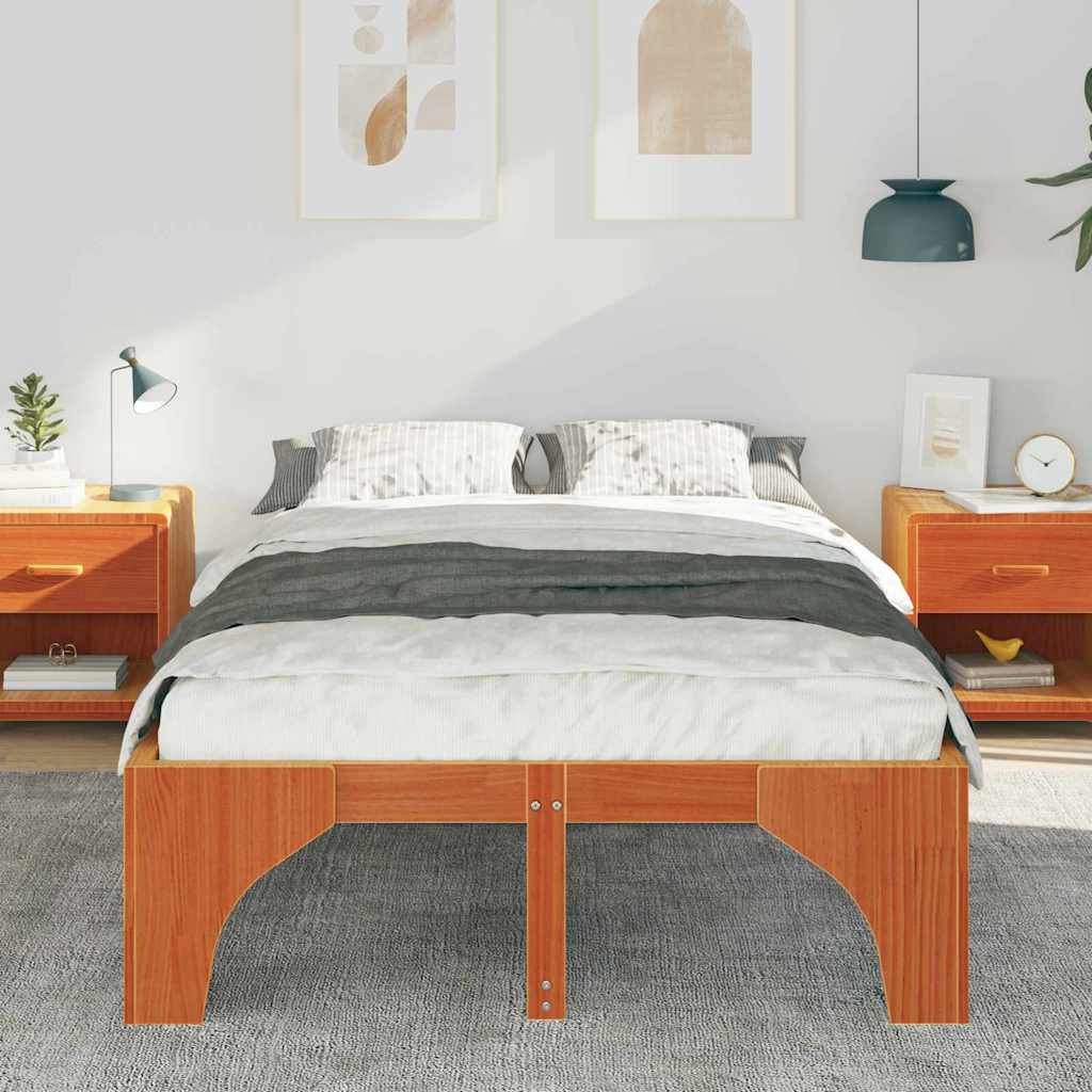Cadre de lit Marron 120 x 200 cm Pin massif - XIOS