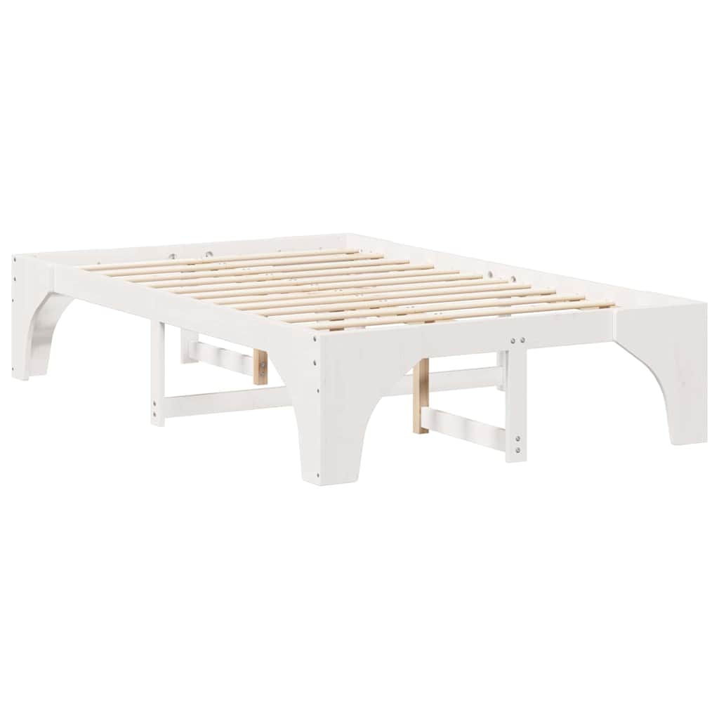 Cadre de lit Blanc 140 x 190 cm Pin massif - XIOS