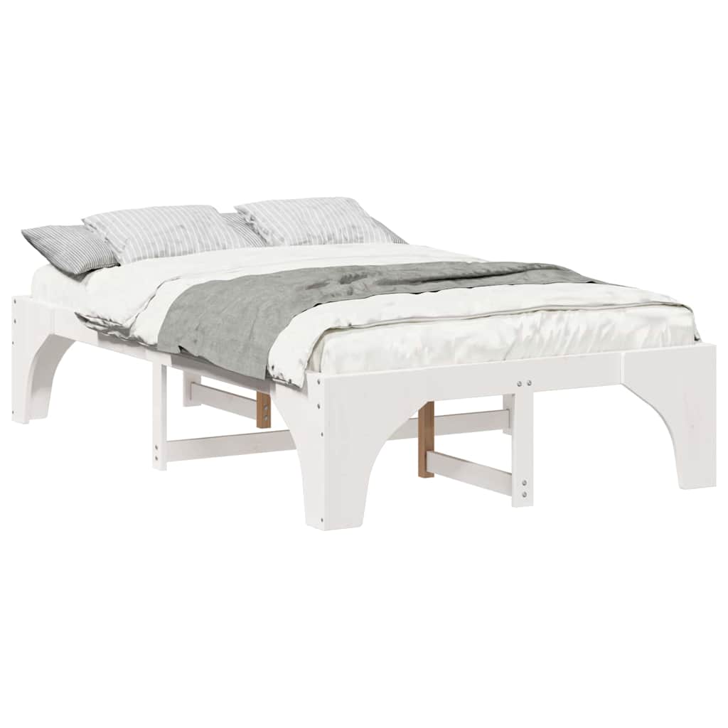 Cadre de lit Blanc 135 x 190 cm Pin massif - XIOS