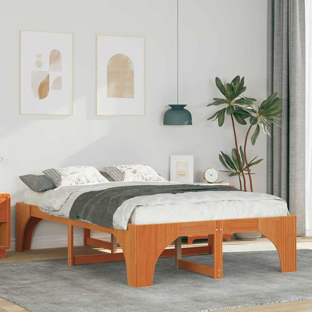 Cadre de lit Marron 120 x 190 cm Pin massif - XIOS