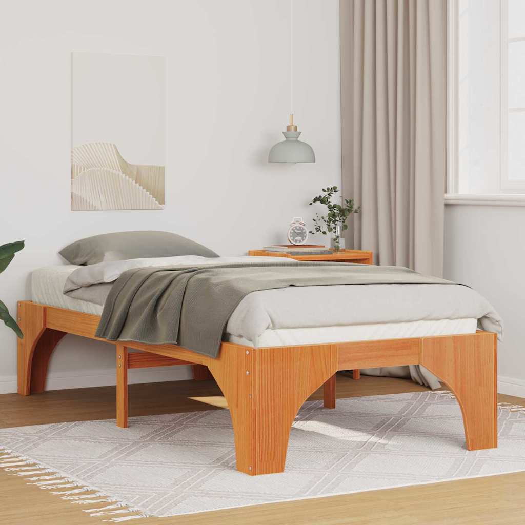 Cadre de lit Marron 100 x 200 cm Pin massif - XIOS