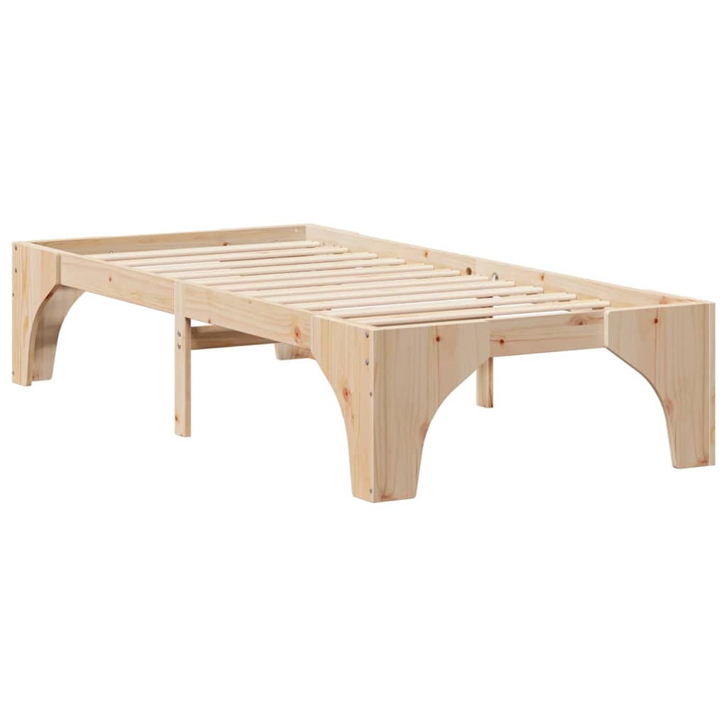Cadre de lit Marron 90 x 200 cm Pin massif - XIOS