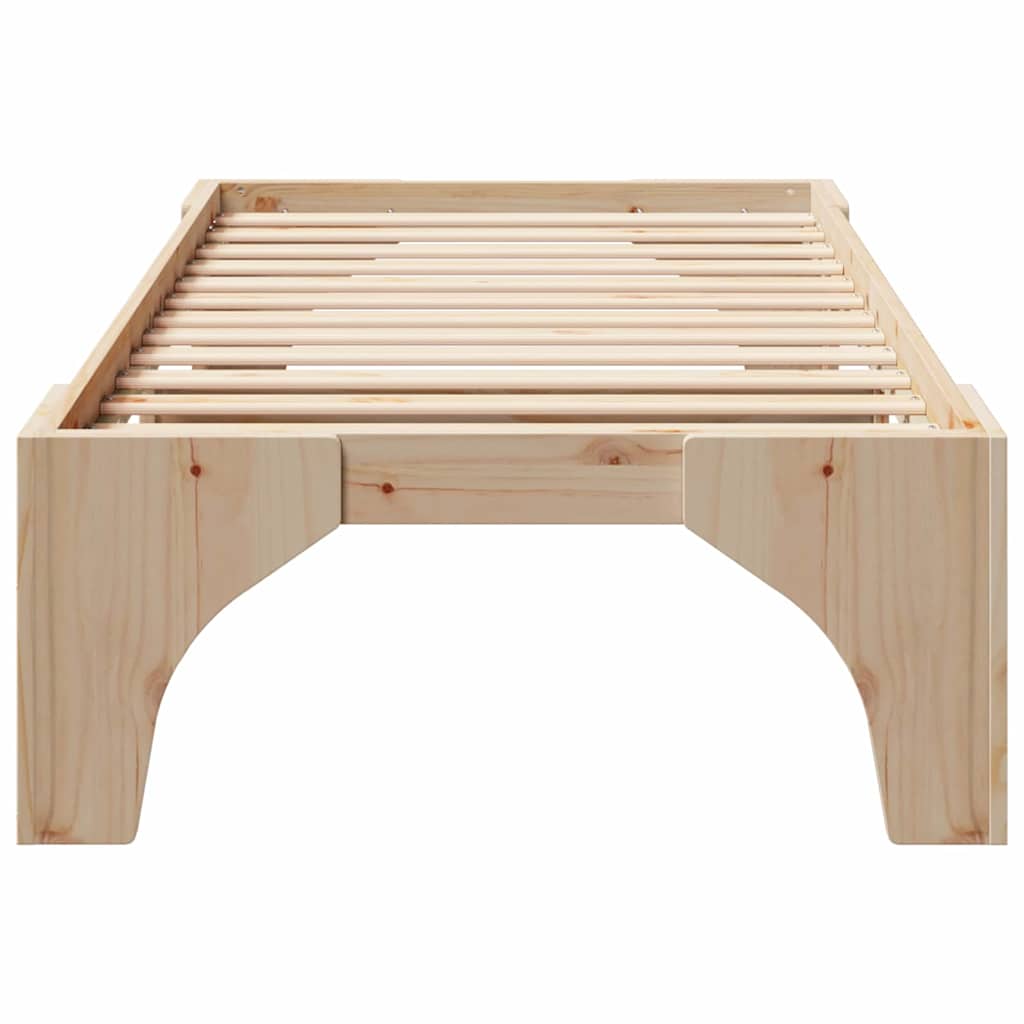Cadre de lit Marron 90 x 200 cm Pin massif - XIOS