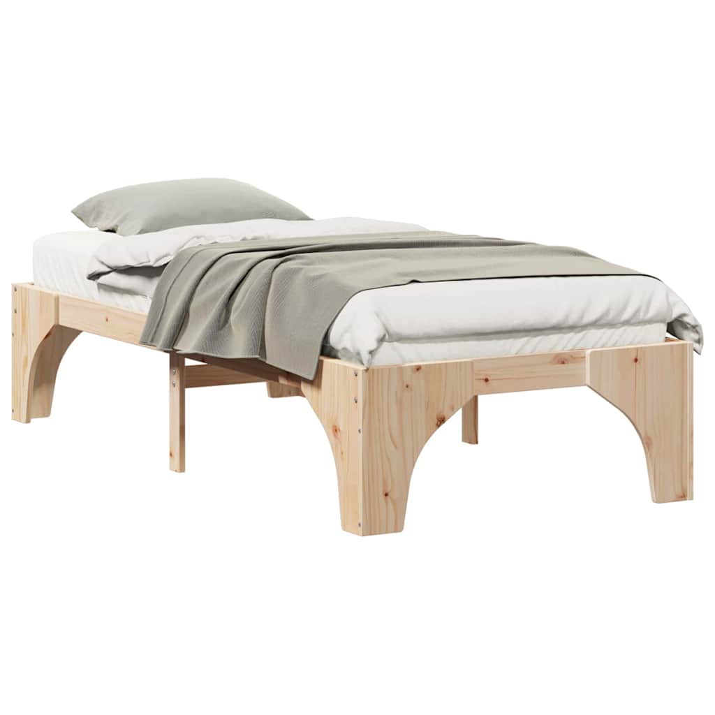 Cadre de lit Marron 90 x 200 cm Pin massif - XIOS