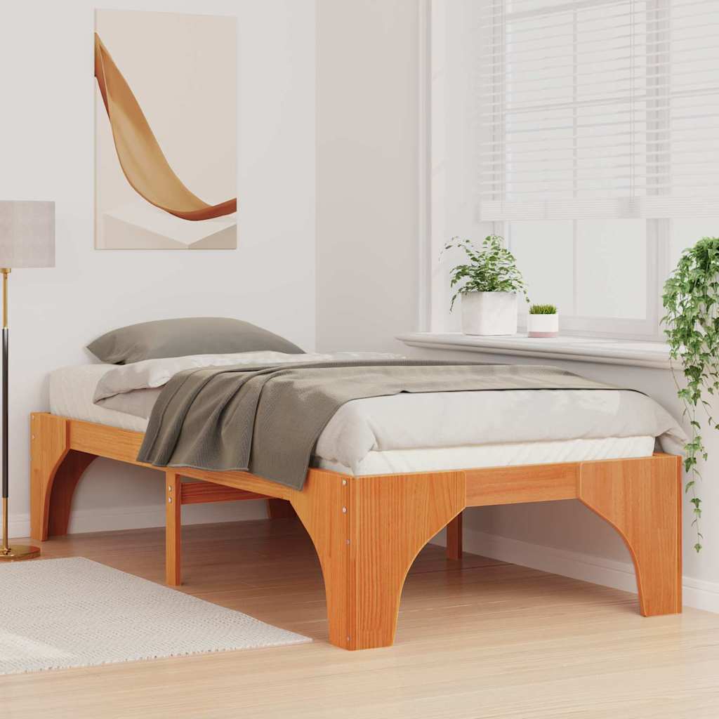 Cadre de lit Marron 90 x 190 cm Pin massif - XIOS