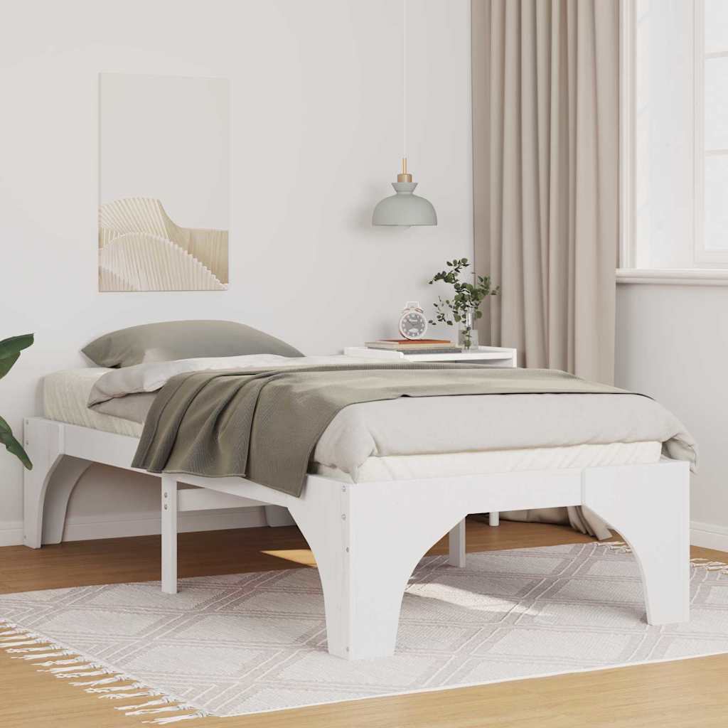 Cadre de lit Blanc 75 x 190 cm Pin massif - XIOS
