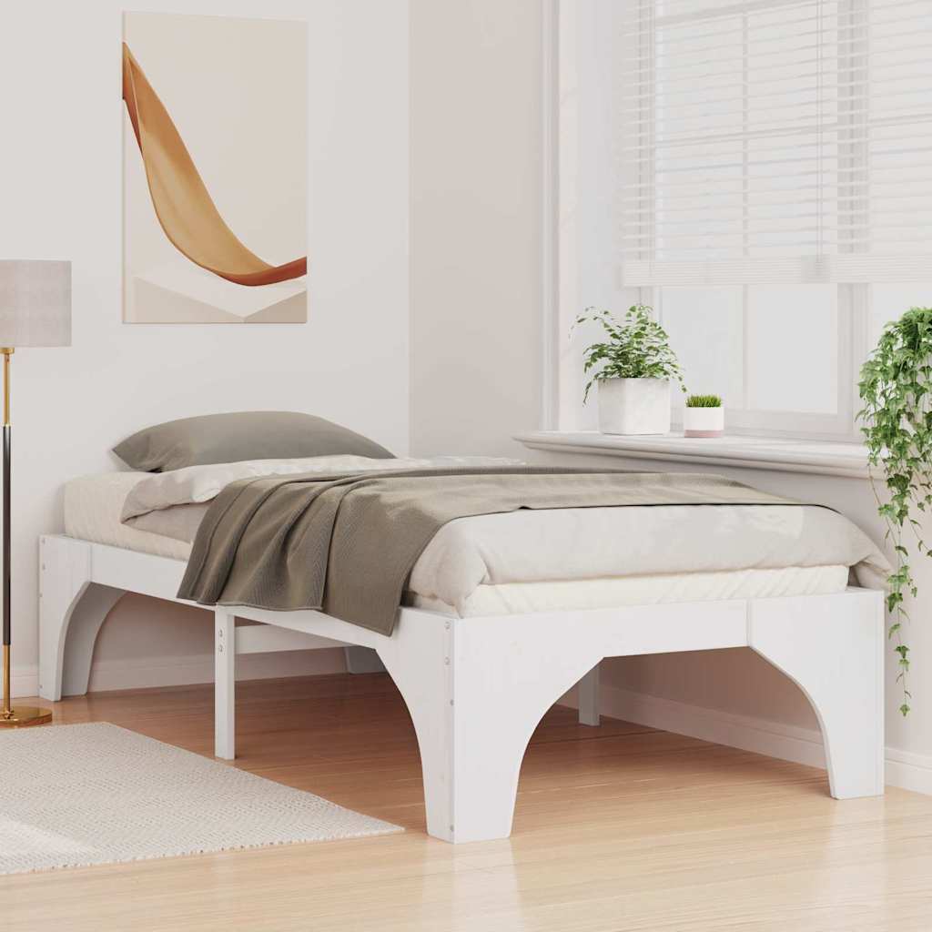 Cadre de lit Blanc 75 x 190 cm Pin massif - XIOS
