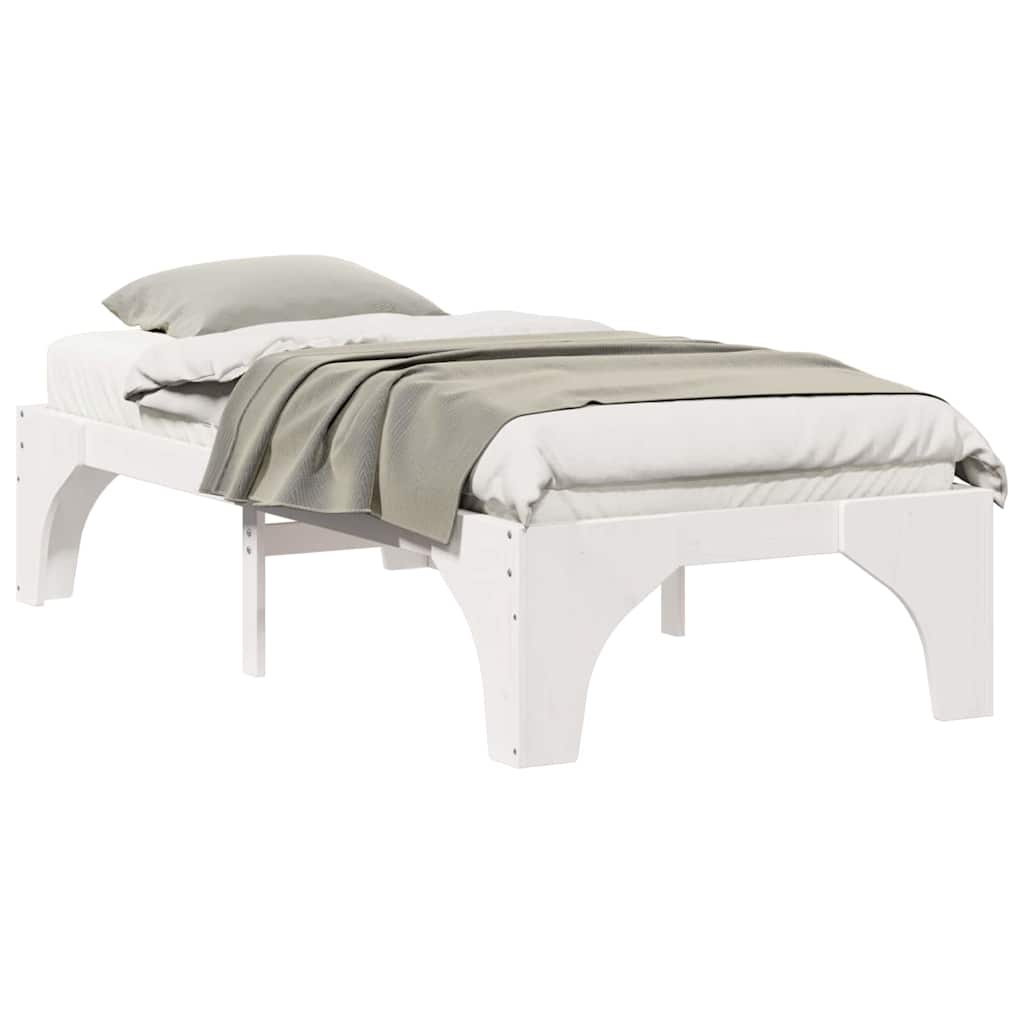 Cadre de lit Blanc 75 x 190 cm Pin massif - XIOS