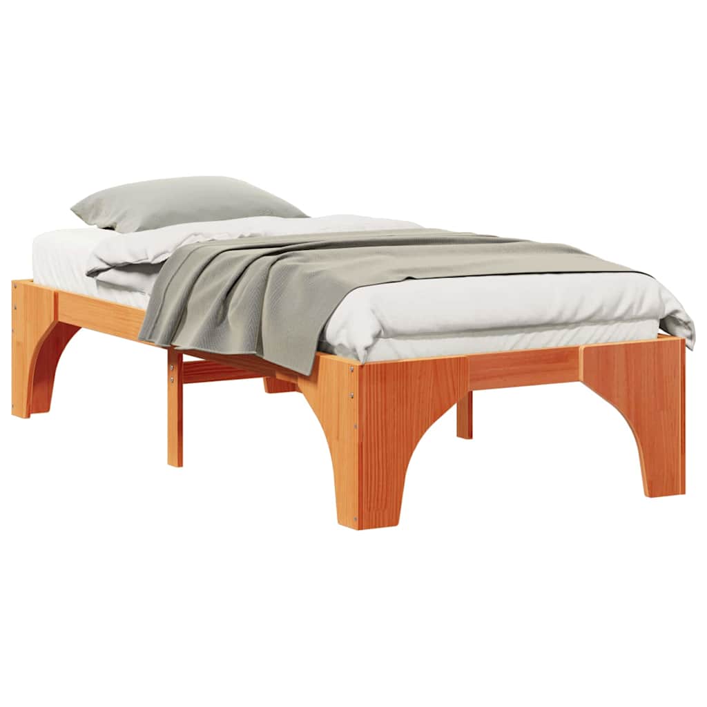 Cadre de lit Marron 75 x 190 cm Pin massif - XIOS