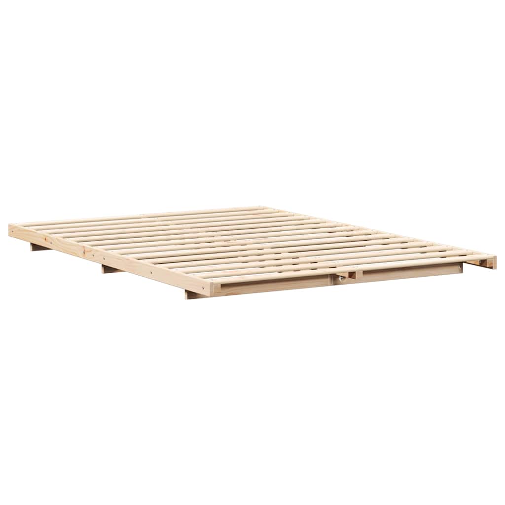 Cadre de lit Marron 150 x 200 cm Pin massif - XIOS