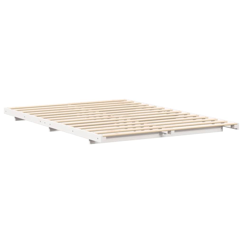 Cadre de lit Blanc 140 x 200 cm Pin massif - XIOS
