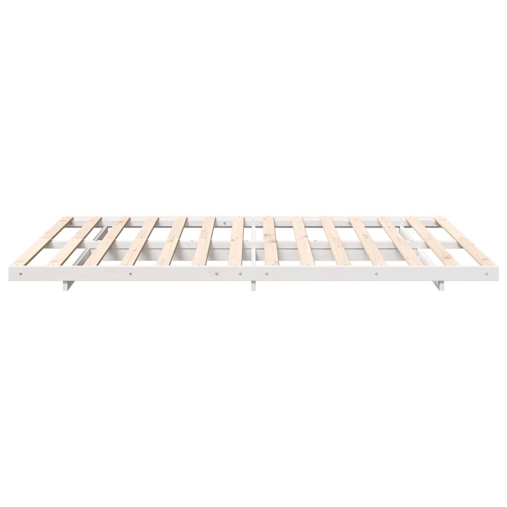 Cadre de lit Blanc 140 x 200 cm Pin massif - XIOS