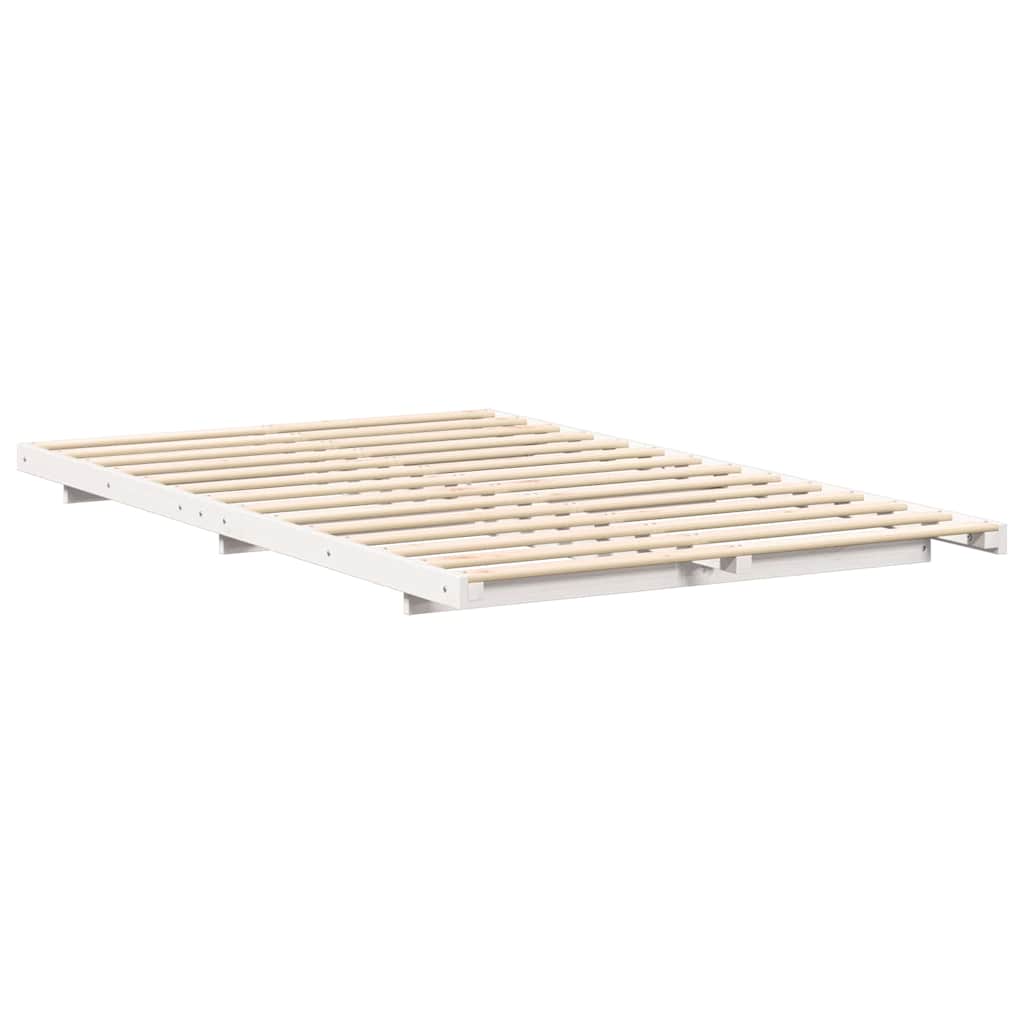Cadre de lit Blanc 140 x 190 cm Pin massif - XIOS