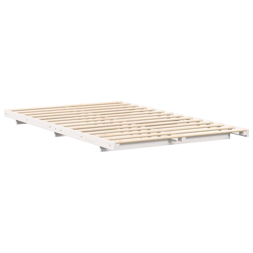 Cadre de lit Blanc 135 x 190 cm Pin massif - XIOS