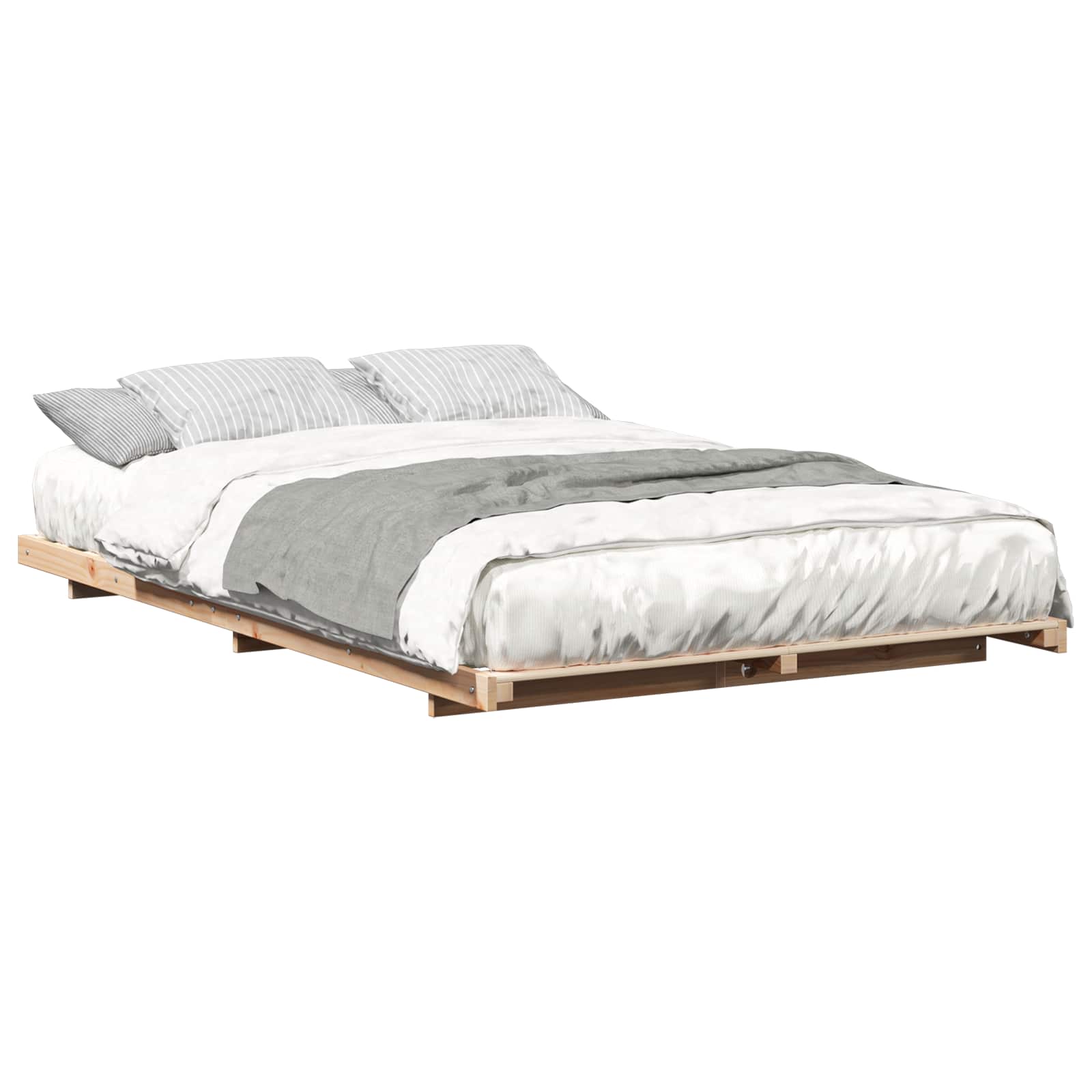 Cadre de lit Marron 120 x 190 cm Pin massif - XIOS