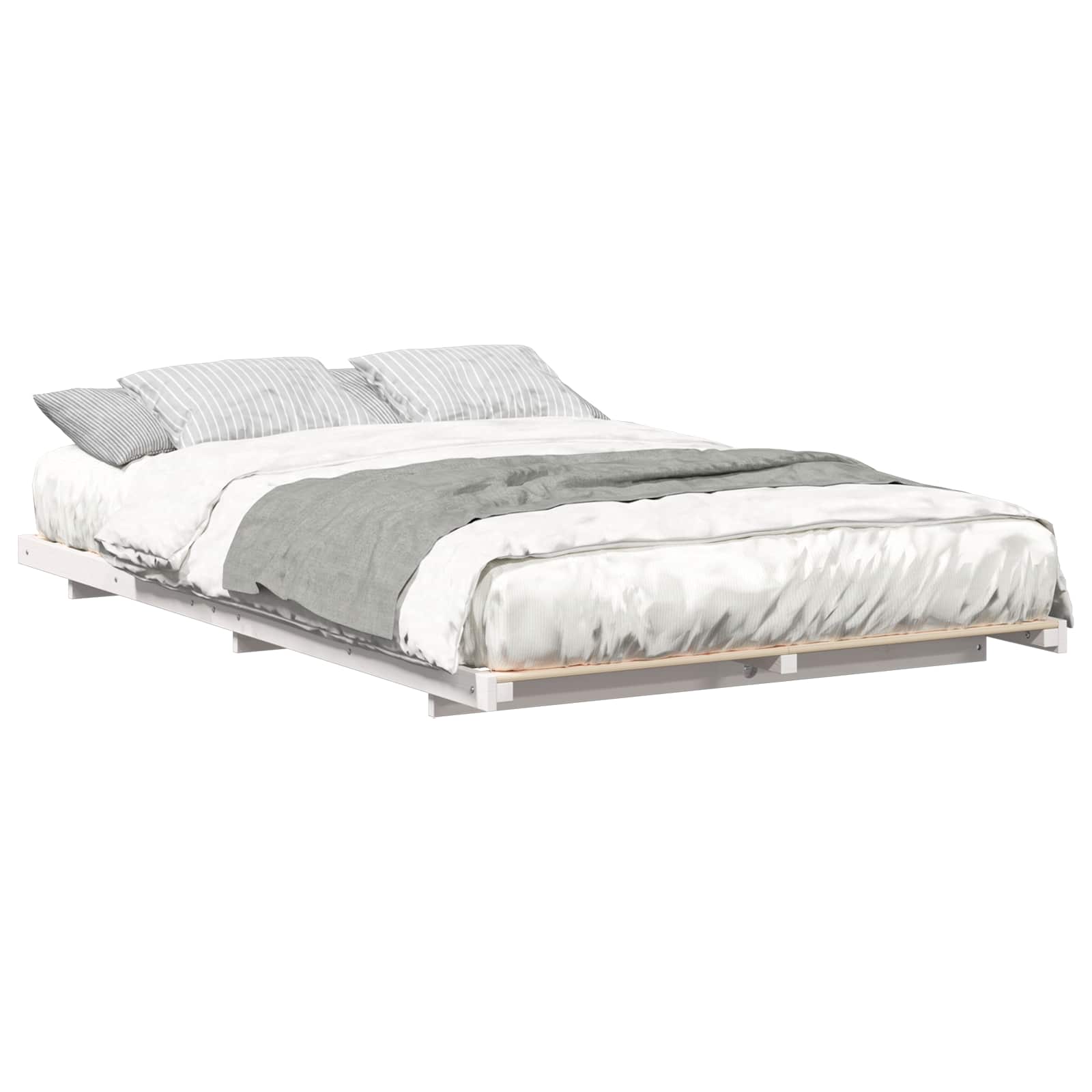 Cadre de lit Blanc 120 x 190 cm Pin massif - XIOS
