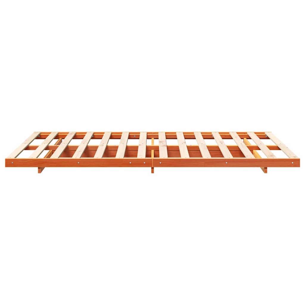 Cadre de lit Brun cire 120 x 190 cm Pin massif - XIOS