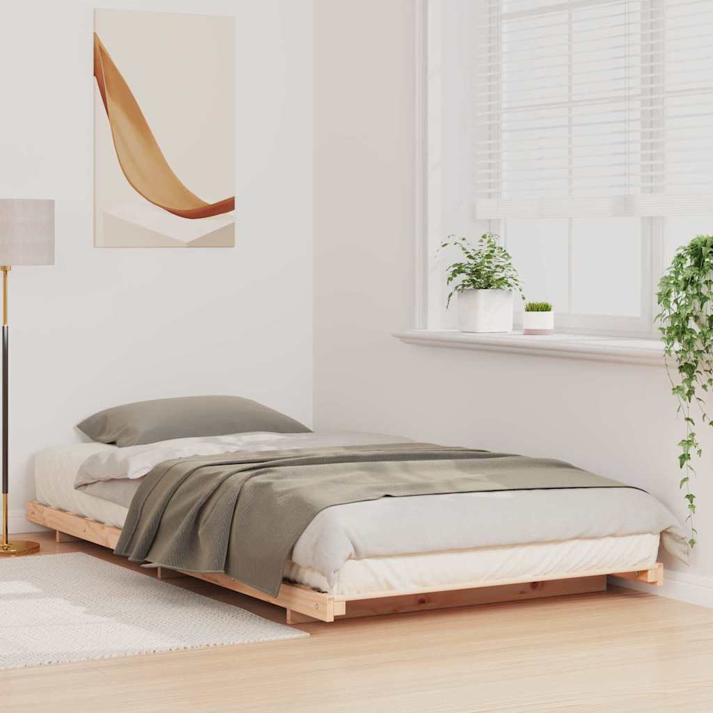 Cadre de lit Marron 100 x 200 cm Pin massif - XIOS