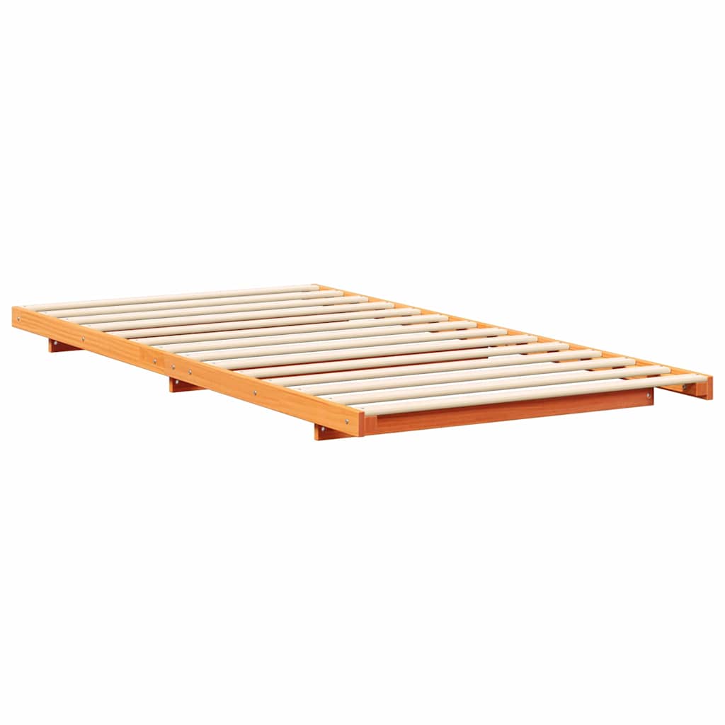 Cadre de lit Brun cire 80 x 200 cm Pin massif - XIOS