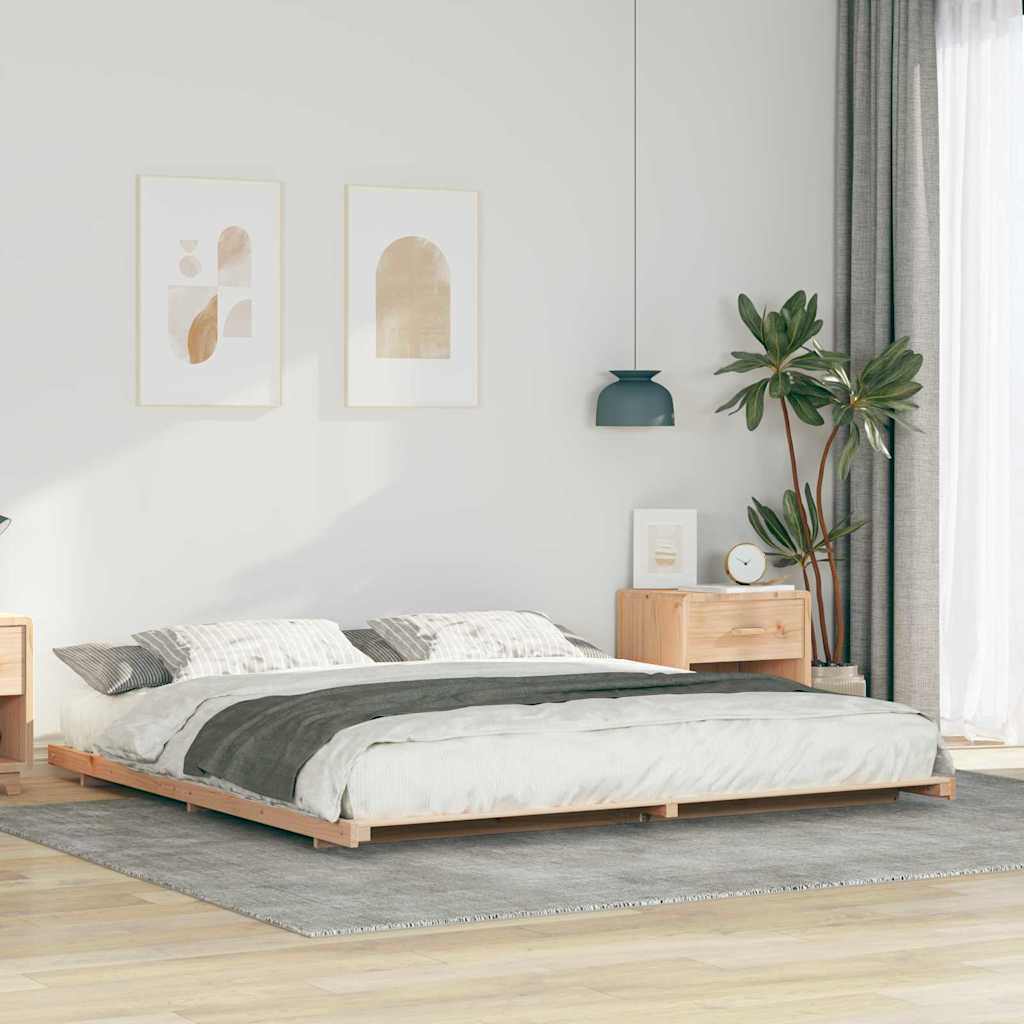 Cadre de lit Marron 180 x 210 cm Pin massif - XIOS