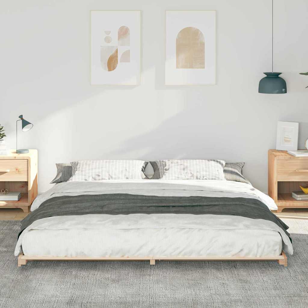 Cadre de lit Marron 180 x 210 cm Pin massif - XIOS