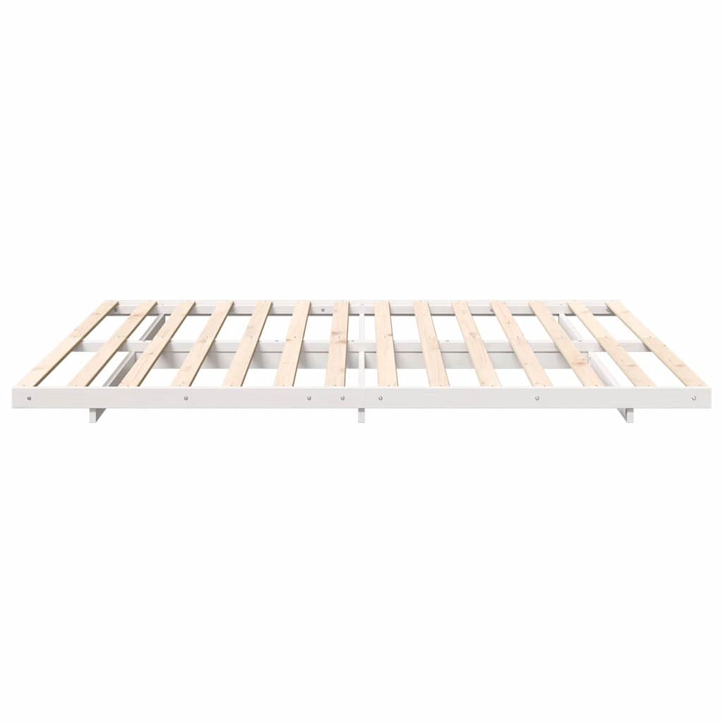 Cadre de lit Blanc 200 x 210 cm Pin massif - XIOS