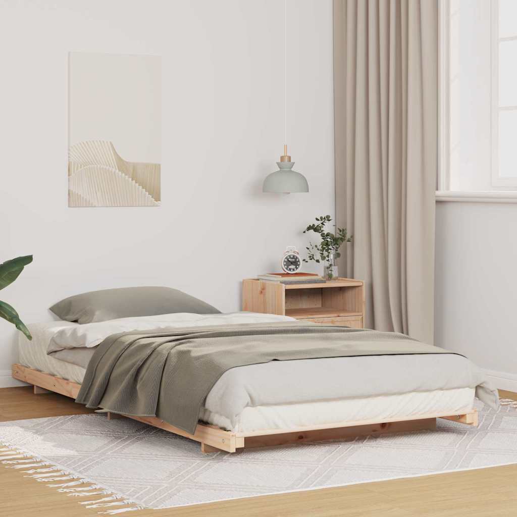 Cadre de lit Marron 90 x 220 cm Pin massif - XIOS