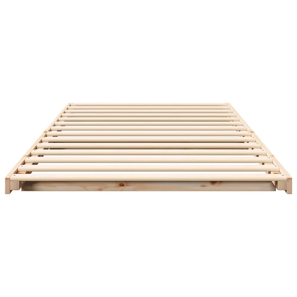 Cadre de lit Marron 90 x 220 cm Pin massif - XIOS