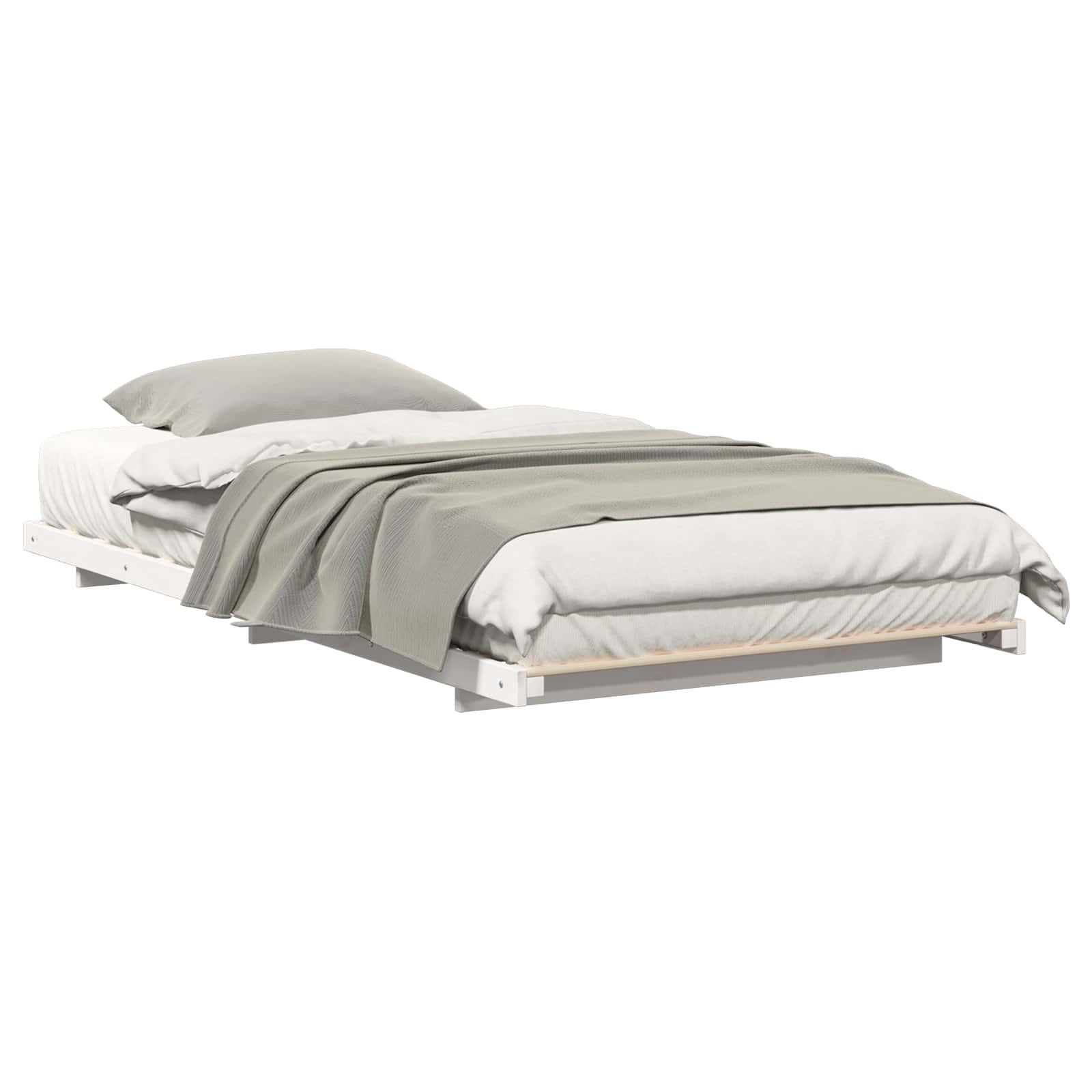 Cadre de lit Blanc 100 x 220 cm Pin massif - XIOS