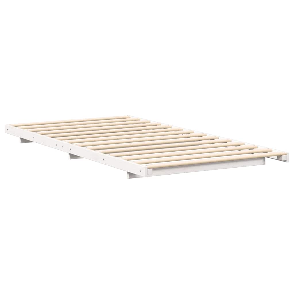Cadre de lit Blanc 100 x 220 cm Pin massif - XIOS