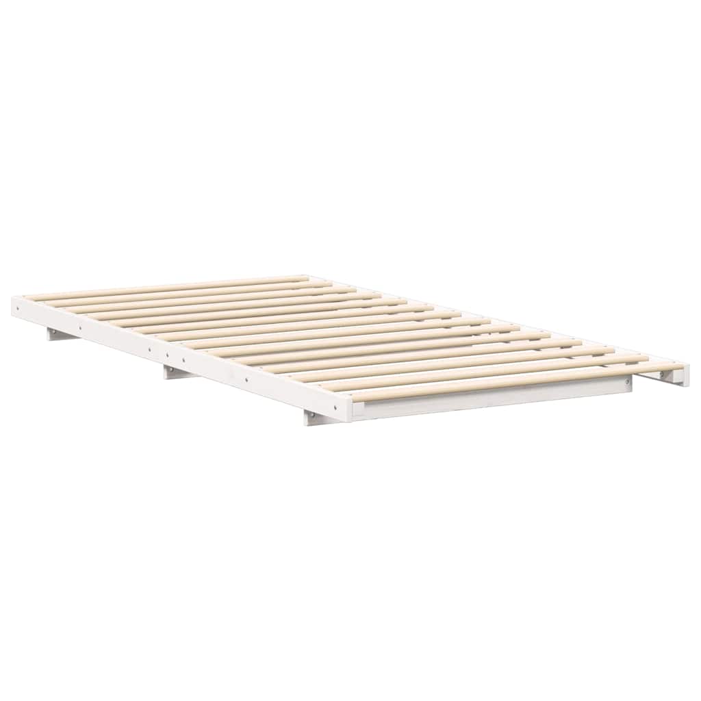 Cadre de lit Blanc 100 x 220 cm Pin massif - XIOS