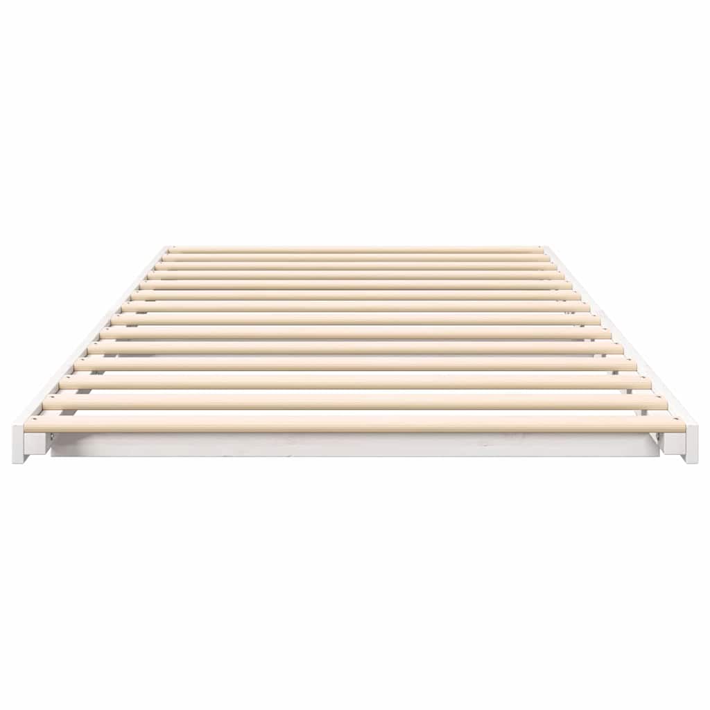 Cadre de lit Blanc 100 x 220 cm Pin massif - XIOS
