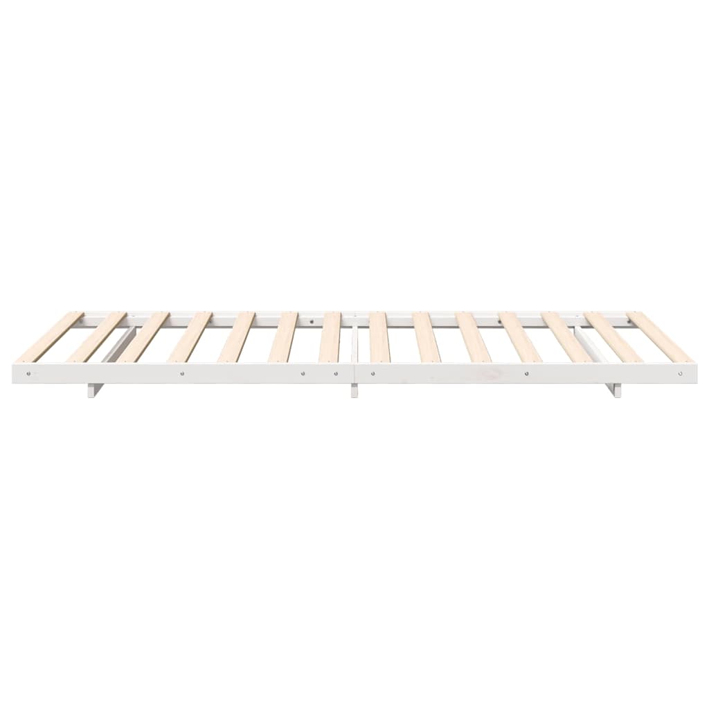 Cadre de lit Blanc 100 x 220 cm Pin massif - XIOS
