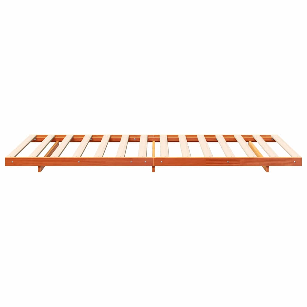 Cadre de lit Brun cire 100 x 220 cm Pin massif - XIOS