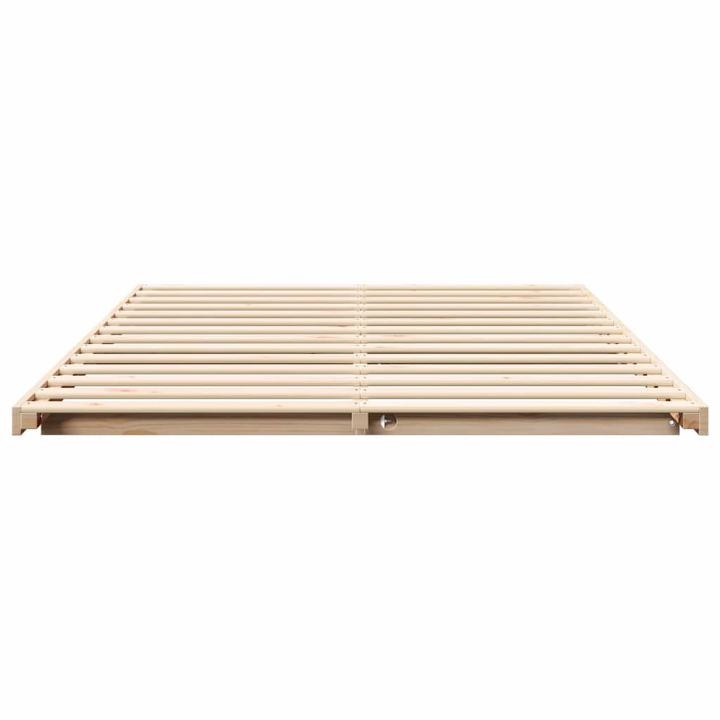 Cadre de lit Marron 160 x 220 cm Pin massif - XIOS