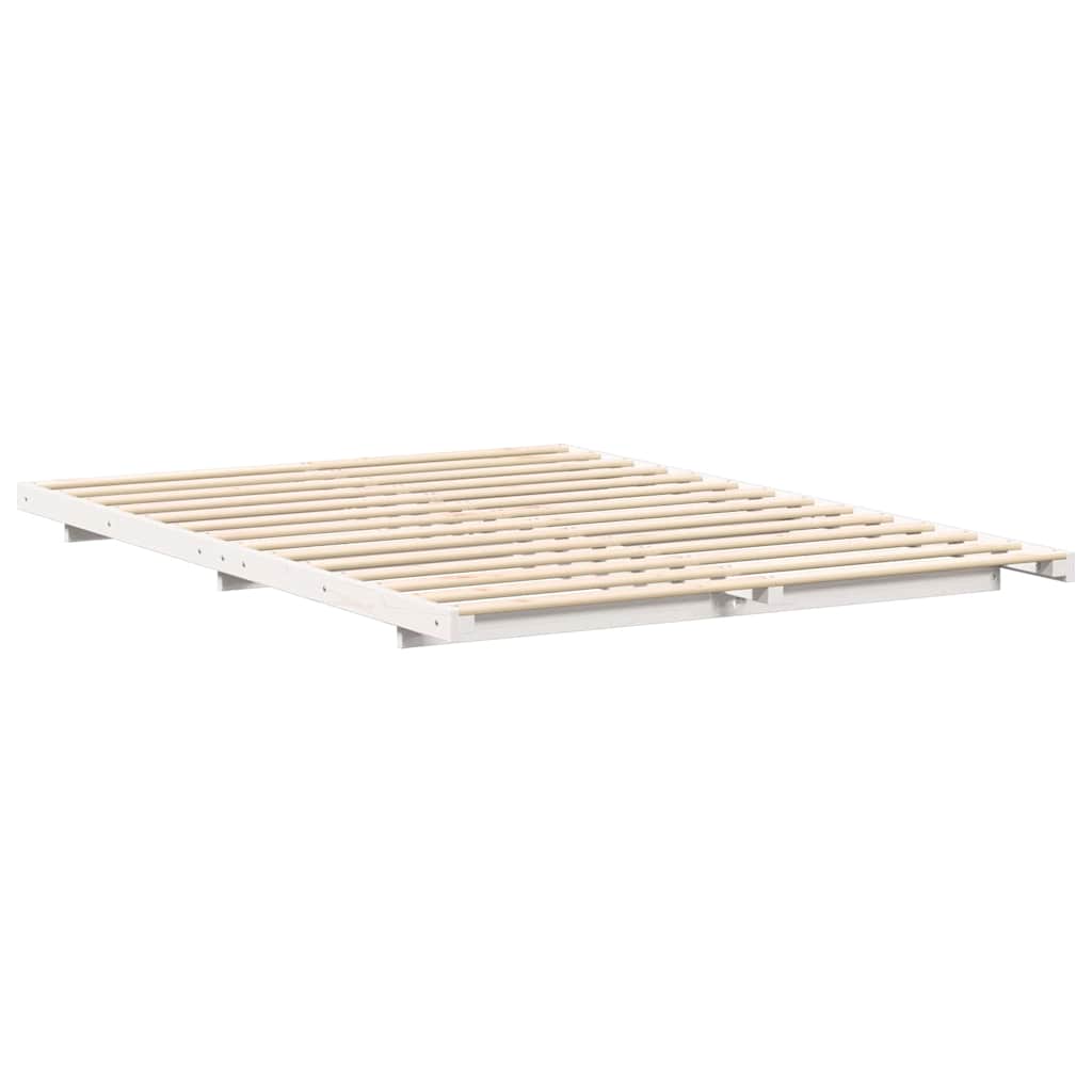 Cadre de lit Blanc 160 x 220 cm Pin massif - XIOS