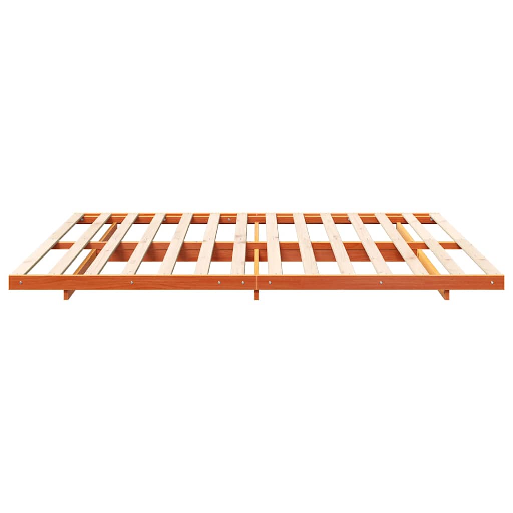 Cadre de lit Brun cire 180 x 220 cm Pin massif - XIOS