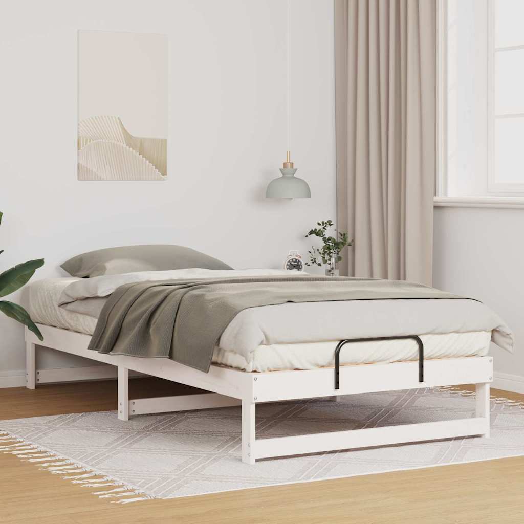 Cadre de lit Blanc 100 x 200 cm Pin massif - XIOS