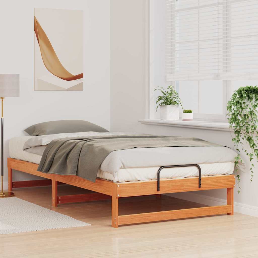 Cadre de lit Marron 100 x 200 cm Pin massif - XIOS