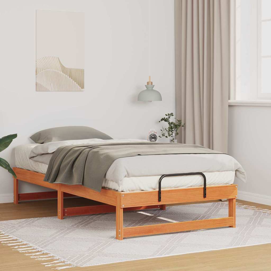 Cadre de lit Marron 90 x 200 cm Pin massif - XIOS