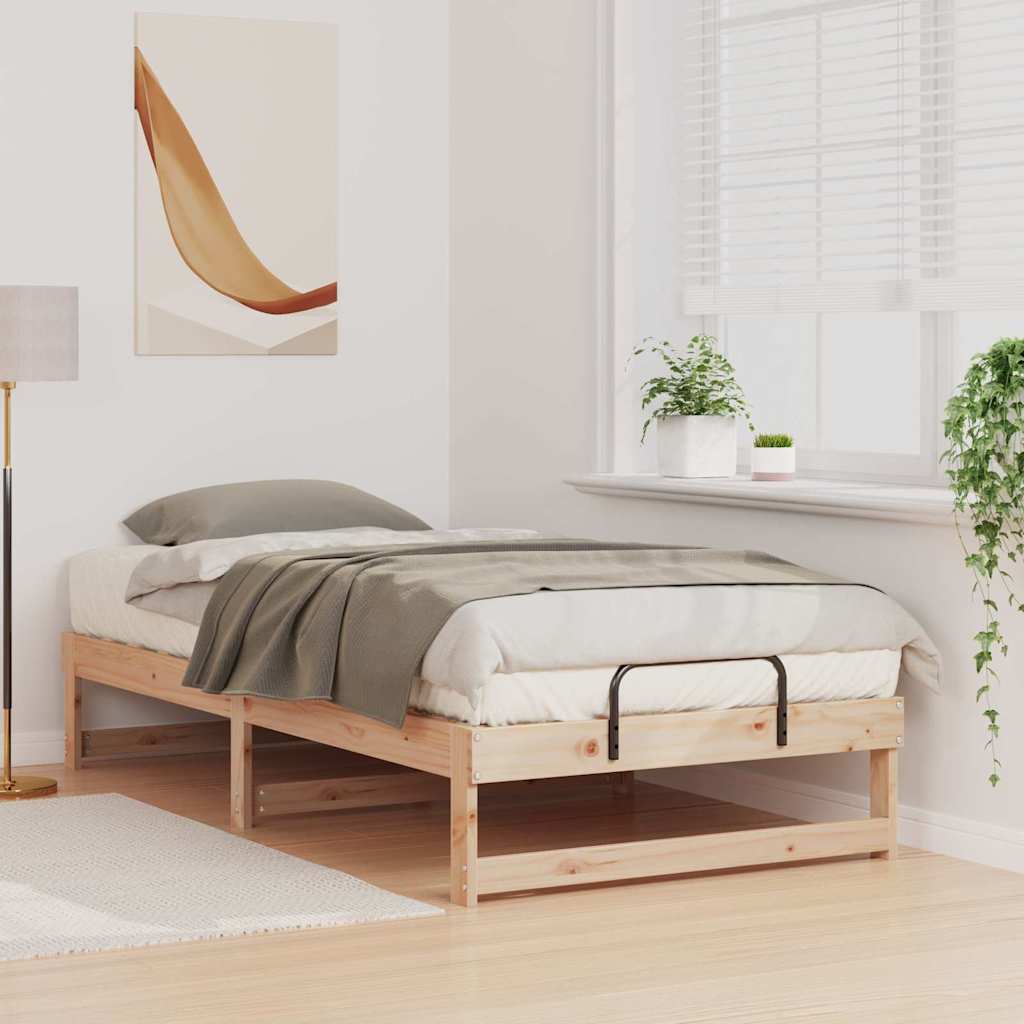 Cadre de lit Marron 90 x 190 cm Pin massif - XIOS